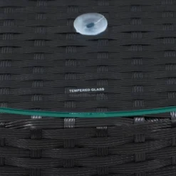 Parksville Rattan Round Patio Coffee Table - Black - CorLiving -Sunnydaze Decor Store GUEST c2bbbd91 143c 4da1 840f 7461a3832258