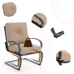 Captiva Designs 7pc Outdoor Dining Set With C-Spring Motion Chairs & Metal Table With Umbrella Hole 26 Captiva Designs 7pc Outdoor Dining Set With C-Spring Motion Chairs & Metal Table With Umbrella Hole -Sunnydaze Decor Store GUEST c3d55d3b 829e 4366 af3b 49330a2e7300