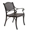 Kinger Home 2-Piece Outdoor Patio Chairs Set For 2, Cast Aluminum Patio Furniture Chairs With Cushions
