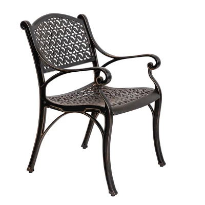 Kinger Home 2-Piece Outdoor Patio Chairs Set For 2, Cast Aluminum Patio Furniture Chairs With Cushions 1 Kinger Home 2-Piece Outdoor Patio Chairs Set For 2, Cast Aluminum Patio Furniture Chairs With Cushions