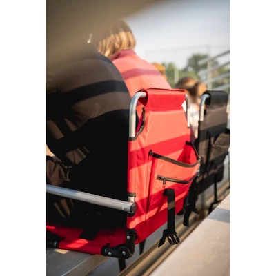 Stansport Folding Stadium Seat With Arms Red/Tan 10 Stansport Folding Stadium Seat With Arms Red/Tan - Image 10
