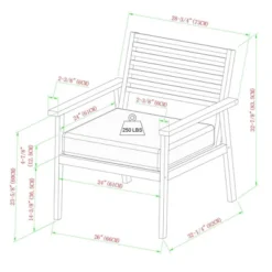 Saracina Home Mid-Century Modern Slatted Outdoor Acacia Arm Chair 9 Saracina Home Mid-Century Modern Slatted Outdoor Acacia Arm Chair -Sunnydaze Decor Store GUEST c5373106 fe50 4bc9 a5c2 413de41b73ee
