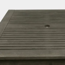 Vifah 5pc Renaissance Acacia Outdoor Patio Dining Set With Stripe Patterned Chairs Gray -Sunnydaze Decor Store GUEST c64a07ae 22b4 4449 9115 fa6f771ddbec