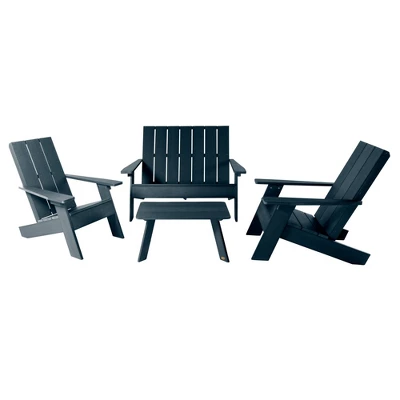 Italica 4pc Outdoor Set With Modern Adirondack Chairs, Double Wide Adirondack Chairs & Table - Highwood 9 Italica 4pc Outdoor Set With Modern Adirondack Chairs, Double Wide Adirondack Chairs & Table - Highwood - Image 9