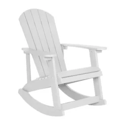 Merrick Lane All-Weather Polyresin Adirondack Rocking Chair With Vertical Slats -Sunnydaze Decor Store GUEST c80dad3c 9a5b 451f a32a 4c9fe7377557