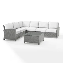 Bradenton 5pc Outdoor Wicker Sectional Set - Crosley 31 Bradenton 5pc Outdoor Wicker Sectional Set - Crosley -Sunnydaze Decor Store GUEST c8529e04 6f11 4a43 bf43 6d266127f8c4