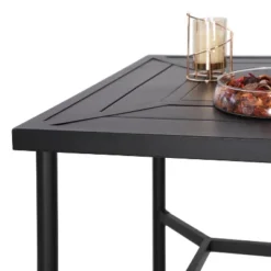 5pc Outdoor Set With Swivel Stools With Cushions & Square Metal Table - Beige - Captiva Designs -Sunnydaze Decor Store GUEST c8614757 7e53 4197 bf14 791ca67dca4a 1