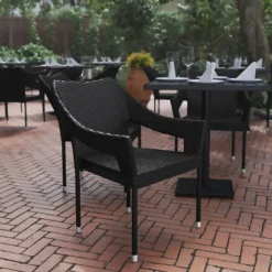 Flash Furniture Ethan Commercial Grade Stacking Patio Chair, All Weather PE Rattan Wicker Patio Dining Chair 15 Flash Furniture Ethan Commercial Grade Stacking Patio Chair, All Weather PE Rattan Wicker Patio Dining Chair -Sunnydaze Decor Store GUEST ca61621a 14b9 4bc8 ac26 c84a3cc9ce13