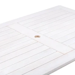 Outdoor Rectangle Dining Table - Whitewash - CorLiving 9 Outdoor Rectangle Dining Table - Whitewash - CorLiving -Sunnydaze Decor Store GUEST cb6d3c53 91e8 46ad a0e9 9edb40f5d847