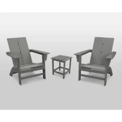 St. Croix 3pc Contemporary Adirondack Set - POLYWOOD -Sunnydaze Decor Store GUEST ce8b8201 29e1 4611 a4be a987bd0d0bce