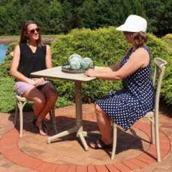 Sunnydaze Decor Sunnydaze All-Weather Commercial-Grade Bellemead Indoor/Outdoor Patio Furniture Dining Set With Square Table With Folding Top, Tan, 3pc -Sunnydaze Decor Store GUEST d0bef739 9c3f 4106 9db3 2ea9d244b9c0