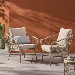 2pk Bruce Outdoor Iron/Rattan Club Chairs With Cushions Brown/Beige - Christopher Knight Home 8 2pk Bruce Outdoor Iron/Rattan Club Chairs With Cushions Brown/Beige - Christopher Knight Home -Sunnydaze Decor Store GUEST d28ff6ef 792f 40f5 b9d2 e22270bdd748