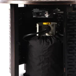 Oakland Living 5pc Aluminum Outdoor Patio Fire Pit Set With 34" Round Propane Fire Table & Swivel Rocking Chairs Copper -Sunnydaze Decor Store GUEST d2c76d40 0a26 45dc af6f 0cbe80cc927b 2