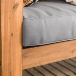 Galia Square Leg Acacia Wood Patio Loveseat With Cushions - Brown - Saracina Home -Sunnydaze Decor Store GUEST d2ed3c81 9739 462a bb73 fd1b3f7c05ae