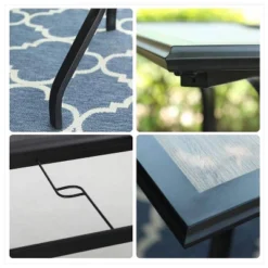 7pc Patio Set With Table & Sling Chairs - Captiva Designs -Sunnydaze Decor Store GUEST d36758d3 3ed6 4a47 8563 99040e614a8b