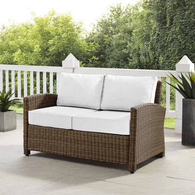 Bradenton Outdoor Wicker Loveseat - Crosley 1 Bradenton Outdoor Wicker Loveseat - Crosley
