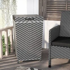 2pc Maksville Aluminum Patio Loveseat & Trash Can - MiBasics -Sunnydaze Decor Store GUEST d3f36a05 15c0 441f 8a30 8d8ef72d30e3