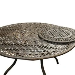 7pc Outdoor Dining Set With Ornate Traditional & Modern Contemporary Mesh Lattice Aluminum 59" Round Table - Bronze - Oakland Living 7 7pc Outdoor Dining Set With Ornate Traditional & Modern Contemporary Mesh Lattice Aluminum 59" Round Table - Bronze - Oakland Living -Sunnydaze Decor Store GUEST d42be3a9 4fc0 4ed1 a8ea 2445d9741ccd