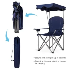 Costway Portable Folding Beach Canopy Chair W/ Cup Holders Bag Camping Hiking Outdoor -Sunnydaze Decor Store GUEST d5d3ce98 ea76 4814 95f2 f04bdbdff7dc