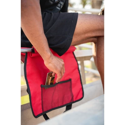 Stansport Folding Stadium Seat With Arms Red/Tan 6 Stansport Folding Stadium Seat With Arms Red/Tan - Image 6