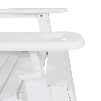 Bellwood Outdoor Acacia Wood Folding Adirondack Chair White - Christopher Knight Home 7 Bellwood Outdoor Acacia Wood Folding Adirondack Chair White - Christopher Knight Home - Image 7