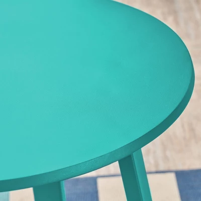 Barbados 3pc Patio Bistro Set - Matte Teal - Christopher Knight Home 3 Barbados 3pc Patio Bistro Set - Matte Teal - Christopher Knight Home - Image 3