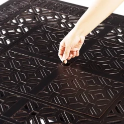 Oakland Living 5pc Deep Seating Swivel Aluminum Outdoor Patio Fire Pit Dining Set With Fire Table With Diamond Pattern Copper -Sunnydaze Decor Store GUEST d93a31b8 e134 4fc0 b32c 97e452060f2e 2