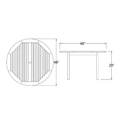 Mosko 5pc Solid Teak Outdoor Dining Set - Cambridge Casual -Sunnydaze Decor Store GUEST db22ed05 9be2 414a 98d8 46df4557f95e