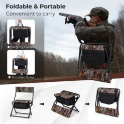 Costway Folding Hunting Chair Foldable Portable Fishing Stool With Storage Pocket -Sunnydaze Decor Store GUEST db243190 3c35 491f bd0c 9317fc1c92d3