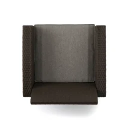 Bedrock 3pc Faux Wicker Chat Set With Fire Pit - Brown/Beige - Christopher Knight Home -Sunnydaze Decor Store GUEST dc17e8eb cc7e 4698 9e16 cdb73789feba 1