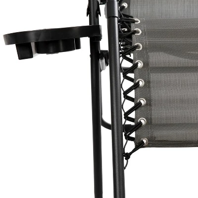 Emma And Oliver 2 Pack Adjustable Mesh Zero Gravity Lounge Chair With Cup Holder Tray 12 Emma And Oliver 2 Pack Adjustable Mesh Zero Gravity Lounge Chair With Cup Holder Tray - Image 12