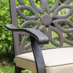 5pc Patio Set With 37" Metal Table & Extra Wide Swivel Chairs With Cushions - Captiva Designs -Sunnydaze Decor Store GUEST e1352b8e e469 450f bdc2 8221f53a6f15