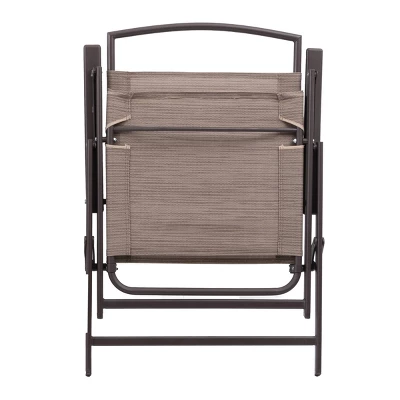 3pc Outdoor Dining Furniture Patio Bistro Set With 2 Folding Chairs & Round Table -Crestlive Products 2 3pc Outdoor Dining Furniture Patio Bistro Set With 2 Folding Chairs & Round Table -Crestlive Products - Image 2