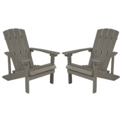 Merrick Lane Set Of 2 Adirondack Patio Chairs With Vertical Lattice Back And Weather Resistant Frame -Sunnydaze Decor Store GUEST e30c0359 d9b4 48dc 9bf9 698043ebb0d3