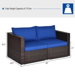 Costway 4PCS Patio Rattan Corner Sofa Sectional Furniture SetBlueBeigeNavy Cushion 17 Costway 4PCS Patio Rattan Corner Sofa Sectional Furniture SetBlueBeigeNavy Cushion -Sunnydaze Decor Store GUEST e3b3a18c e549 4a39 9e2a 136c5c356c81