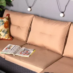 Captiva Designs 7pc Steel & Wicker Outdoor Square Fire Pit Furniture Set With Cushions 14 Captiva Designs 7pc Steel & Wicker Outdoor Square Fire Pit Furniture Set With Cushions -Sunnydaze Decor Store GUEST e4235bca 8c34 4c04 a494 bc46d5669a2c 1