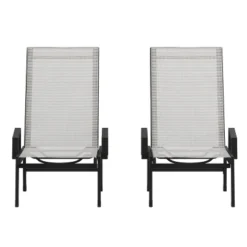 Emma And Oliver Set Of 2 Textilene Adjustable 5 Position Patio Chaise Lounge With Armrests And Metal Frame 25 Emma And Oliver Set Of 2 Textilene Adjustable 5 Position Patio Chaise Lounge With Armrests And Metal Frame -Sunnydaze Decor Store GUEST e4c13073 dec5 4106 ad9f e8bda0158503