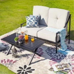 2pc Outdoor Conversation Set - Patio Festival -Sunnydaze Decor Store GUEST e69b7946 9187 431c b2bc 7c9c5957922a