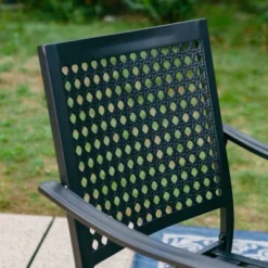 5pc Outdoor Dining Set With Metal Slat Square Table With 1.57" Umbrella Hole - Captiva Designs 8 5pc Outdoor Dining Set With Metal Slat Square Table With 1.57" Umbrella Hole - Captiva Designs -Sunnydaze Decor Store GUEST e7792ea7 4303 4cdf 9e81 fc53eb820931