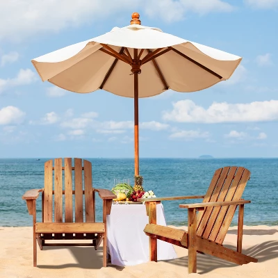 Westport Outdoor Patio Traditional Acacia Wood Adirondack Chair - JONATHAN Y 4 Westport Outdoor Patio Traditional Acacia Wood Adirondack Chair - JONATHAN Y - Image 4