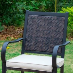 7pc Patio Dining Set With Steel Table & Rattan Chairs - Captiva Designs -Sunnydaze Decor Store GUEST e7996890 c090 452b b1fa 68f1265ef3ba