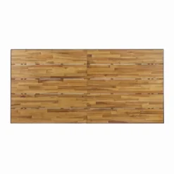 Kyston Rectangle Acacia & Iron Dining Table - Black/Teak - Christopher Knight Home -Sunnydaze Decor Store GUEST e970148c 551f 472d 9676 402693b852cd