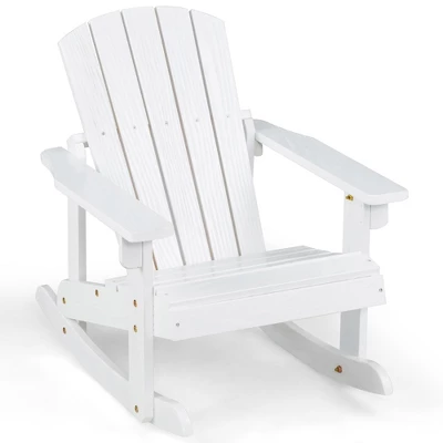 Tangkula Kid Adirondack Rocking Chair Outdoor Solid Wood Slatted Seat Backrest 11 Tangkula Kid Adirondack Rocking Chair Outdoor Solid Wood Slatted Seat Backrest - Image 11