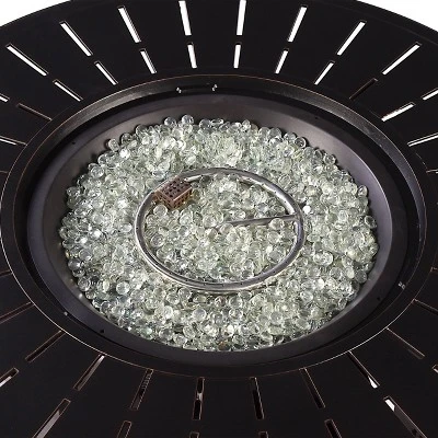 Oakland Living 5pc Swivel Rocking Aluminum Outdoor Dining Set Copper/Gray 5 Oakland Living 5pc Swivel Rocking Aluminum Outdoor Dining Set Copper/Gray - Image 5