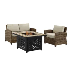 Crosley 3pc Bradenton Steel Outdoor Patio Fire Pit Furniture Set Tan/Brown 15 Crosley 3pc Bradenton Steel Outdoor Patio Fire Pit Furniture Set Tan/Brown -Sunnydaze Decor Store GUEST e9f3227b 1729 4486 9d63 511e37ee3876