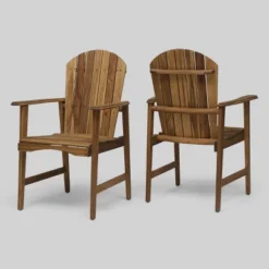 2pk Malibu Acacia Wood Patio Adirondack Dining Chairs - Christopher Knight Home 16 2pk Malibu Acacia Wood Patio Adirondack Dining Chairs - Christopher Knight Home -Sunnydaze Decor Store GUEST ecf47dd3 f4d8 4365 94a7 fa67a961a250