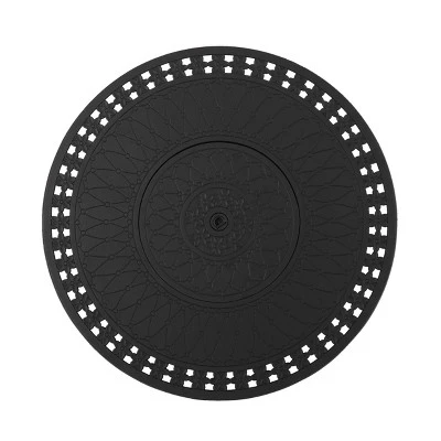 Amaya 5pc Outdoor 4 Wicker Swivel Chair & Fire Pit Set - Dark Brown/Beige/Matte Black - Christopher Knight Home 10 Amaya 5pc Outdoor 4 Wicker Swivel Chair & Fire Pit Set - Dark Brown/Beige/Matte Black - Christopher Knight Home - Image 10