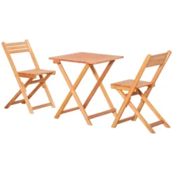 Outsunny 3 Piece Folding Patio Bistro Set, Wooden Outdoor Chairs And Table Set, Garden Dining Furniture For Poolside, Balcony, Teak 7 Outsunny 3 Piece Folding Patio Bistro Set, Wooden Outdoor Chairs And Table Set, Garden Dining Furniture For Poolside, Balcony, Teak -Sunnydaze Decor Store GUEST ee2fb9f2 9f19 487e 8d05 5f756fd1df7c