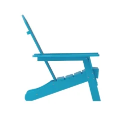 Emma And Oliver Set Of 4 Adirondack Chairs With Cup Holders, Weather Resistant HDPE Adirondack Chairs -Sunnydaze Decor Store GUEST eea97410 1d63 44db a825 489bca9ca598