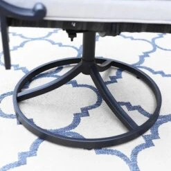 5pc Patio Dining Set With 360 Swivel Chairs With Cushions And Square Net-Shaped Steel Table - Captiva Designs -Sunnydaze Decor Store GUEST ef9c5196 e923 4e39 a8d8 5898f2266a6a